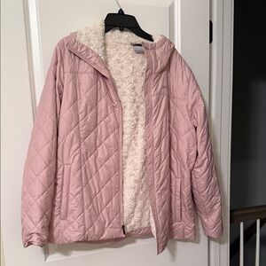 Columbia Pink Quilted Jacket with Sherpa Lining